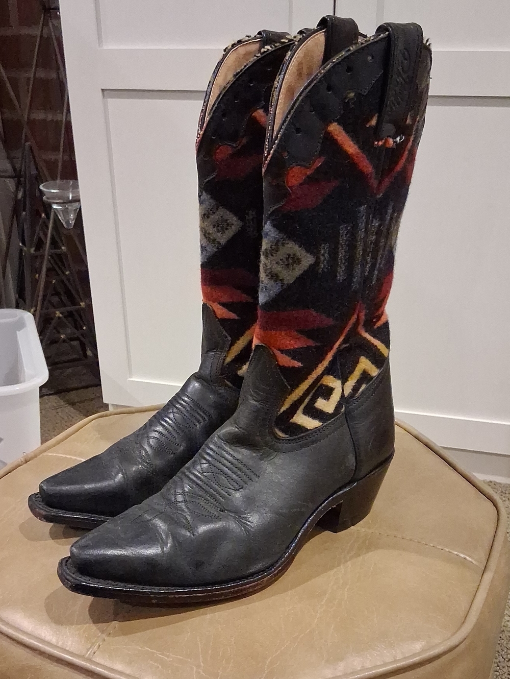 Pendleon Paul Brodie Black Cowboy Boots